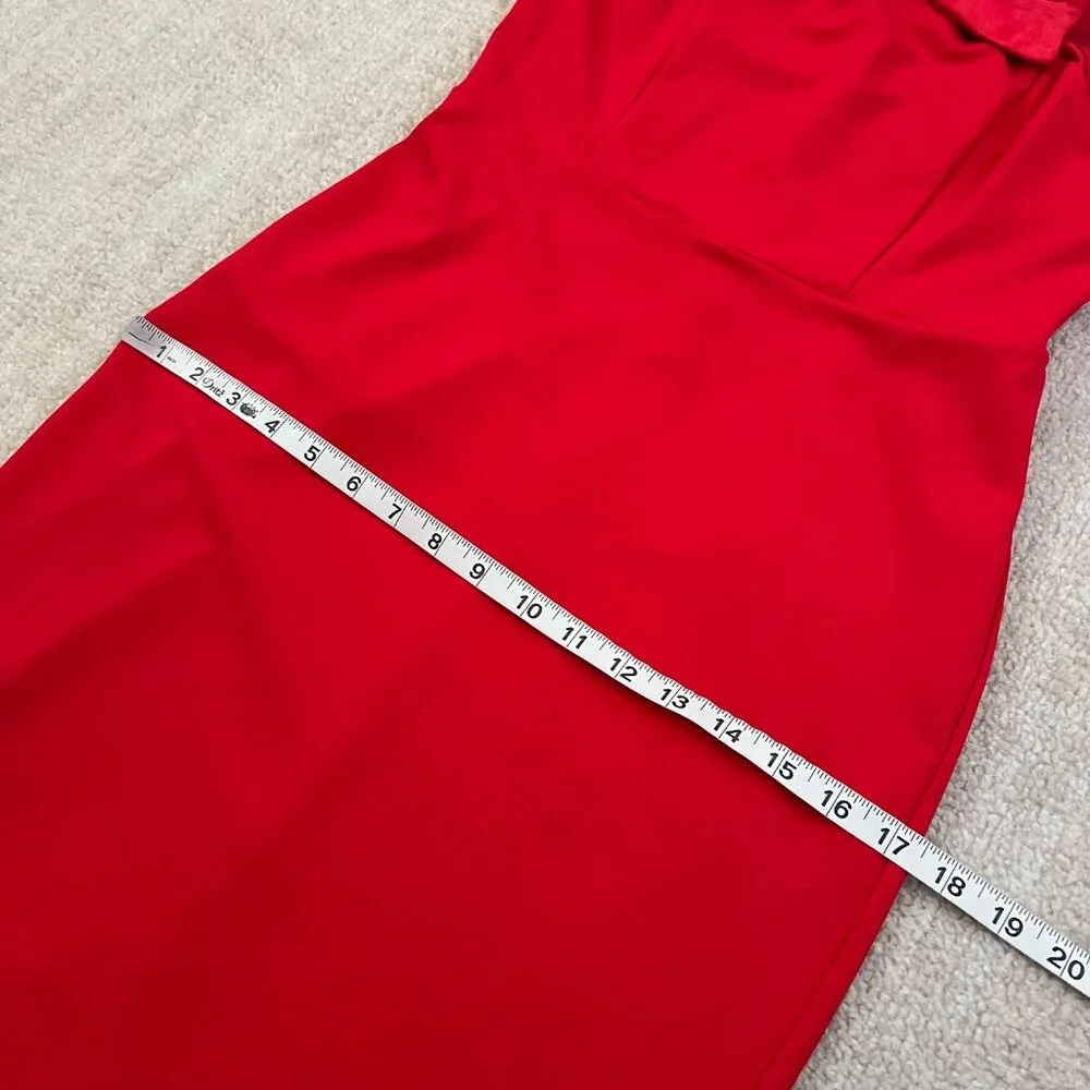 NWT Express Red Sleeveless Cocktail Party Midi Dress S - Picture 6 of 10